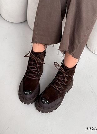 Черевики жіночі натуральна замша зима