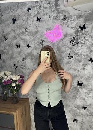 Топ в рубчик, майка