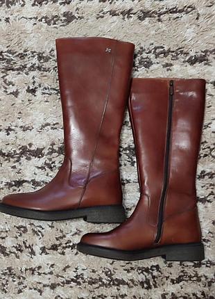 Сапоги зимние женские/подростковые коричневые 36 размера из натуральной кожи