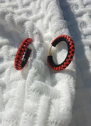 Серьги кольца.