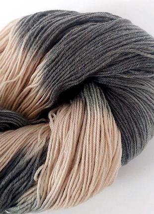 Шкарпеткова пряжа меринос  секційного фарбування