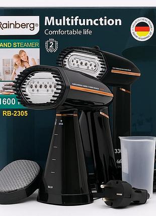 Відпарювач вертикальний для одягу rainberg rb-2305 1600 вт пароочищувач для штор і постільної білизни