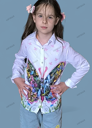 Стильна дитяча блузка сорочка