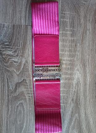 Дизайнерский эластичный ремень roccobarocco из натуральной кожи