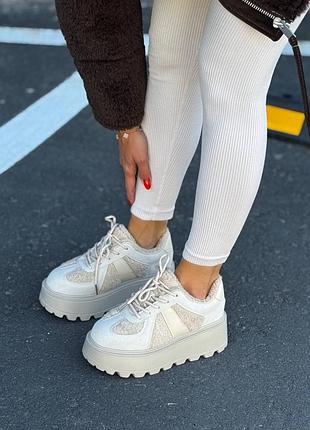 Натуральна замша +  хутро ‼️ жіночі черевики на товстій платформі