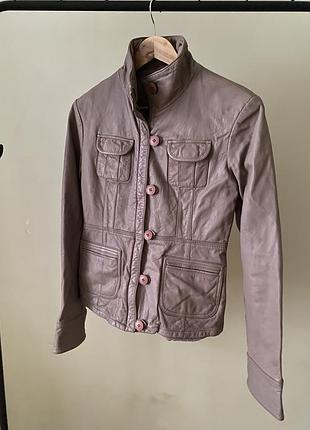 Шкіряна осіння куртка вінтаж