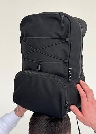 Рюкзак міський жіночий, чоловічий, унісекс usvit travel чорний cordura 25 л - 33 л