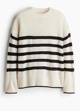 Джемпер відьний вільного крою светр в смужку тонкий джемпер полоска овер