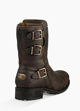 Зимние ботинки женские ugg кожанные