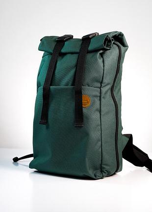 Рюкзак роллтоп трансформер для подорожі чоловічий жіночий унісекс usvit classic зелений cordura 16 л - 35 л