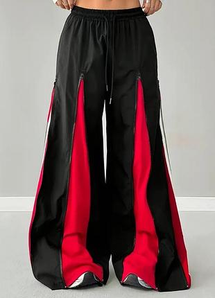 Авангардні streetwear- штани, з блискавками в стилі oversize  унікальні дизайнерські