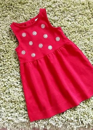 Нарядное праздничное платье, красное платье, новогоднее платье oshkosh