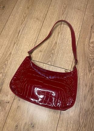 Красива сумочка в червоному кольорі під рептилію🌹🍒