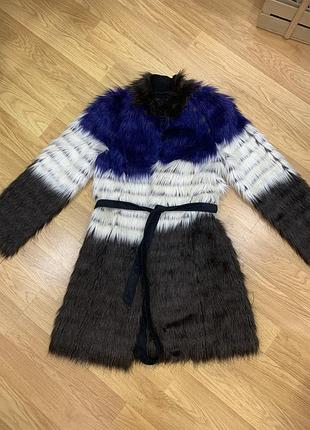 Стильна шубка з штучного хутра