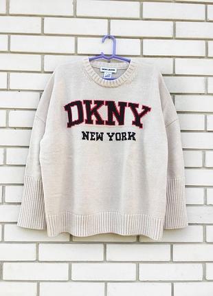 Светр dkny, теплий светр з логотипом