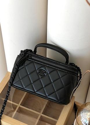 Сумка classic lambskin pearl crush vanity bag premium🖤