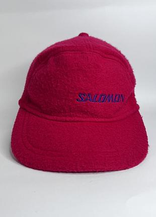 Винтажная флисовая кепка salomon с ушами шапка vintage made in korea