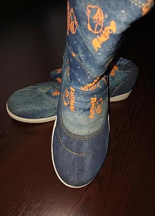 Женские джинсовые сапожки б/у38р
