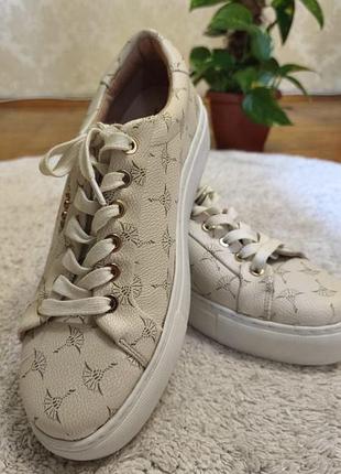 Кеды, кроссовки, сникерсы женские joop бежевые, натуральная кожа, оригинал