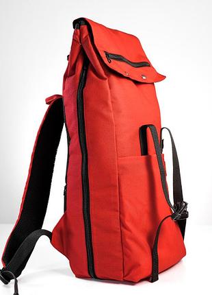 Рюкзак роллтоп трансформер для подорожі чоловічий жіночий унісекс usvit classic червоний cordura 16 л - 35 л