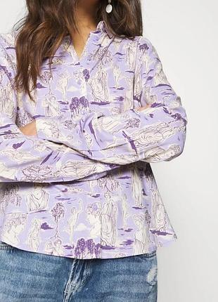 Рубашка женская, блуза на пуговицах с принтом monki