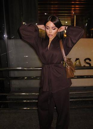 Костюм кардиган палаццо