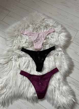 Набір мереживних стрінг від pink