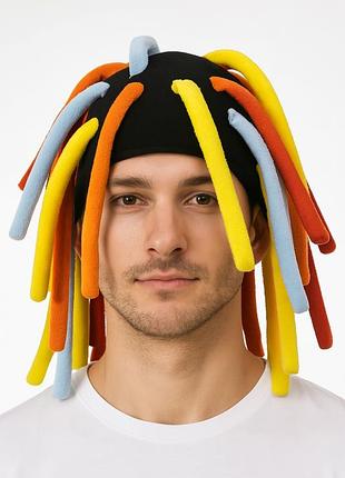 Шапка | унісекс | rucanor | чорна з кольоровими елементами | 56 см | 100% поліестер