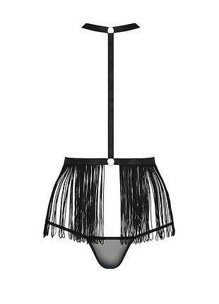 Комплект белья passion indra set with open bra exclusive черный размер l/xl (ps26201)