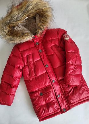 Детский удлиненный зимний пуховик куртка blukids