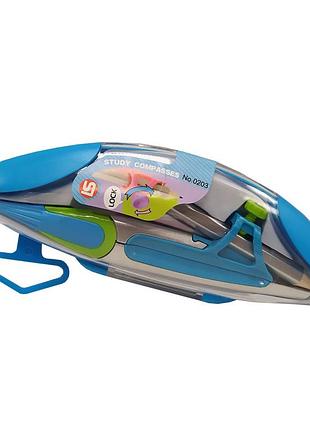 Циркуль 203 пластик синий