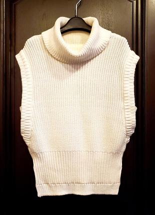 Біла, фактурна безрукавка otaje 🌺