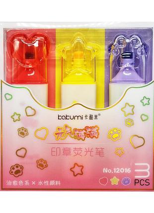 Набір фломастерів-печаток "мікс" 12016-3, 3 шт вид 1