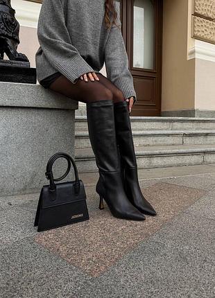 Сапоги 11796, р.35,36,37,38,39,40, натуральная кожа, черный