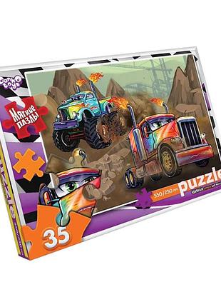 Мягкие пазлы "монстркар" s35-10-16, 35 элементов