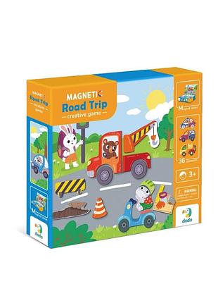 Магнітна гра "дорожні пригоди" 200244, 1 магнітна дощечка, 36 магнітів