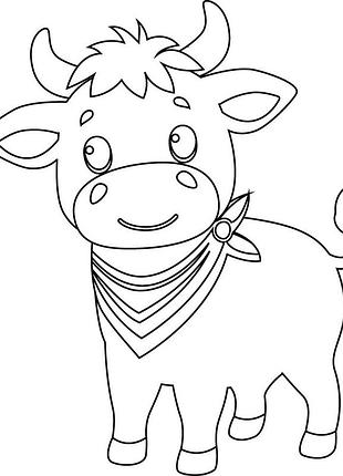 Роспись по холсту "бычок" 15108-ac 25х30 см