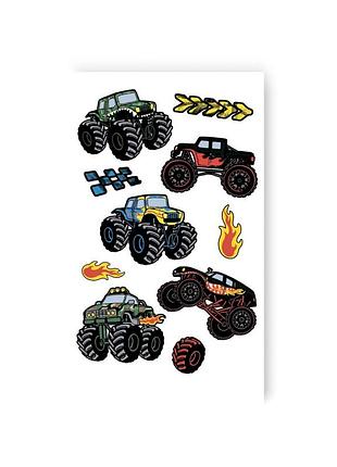 Набор временных татуировок "машины монстры" l-64 разноцветные