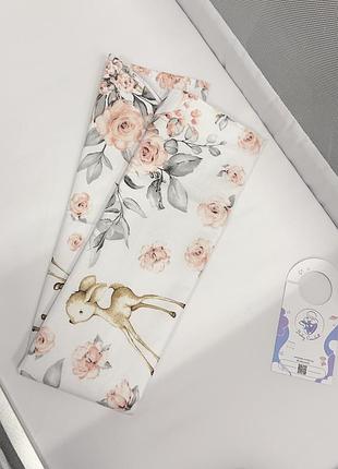 Пеленки непромокаемые baby comfort 80*50 см оленята и цветы