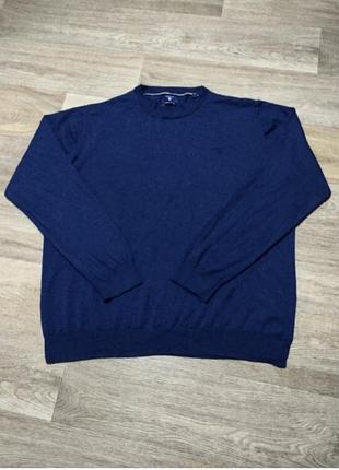 Светр чоловічий gant синій розмір 3xl 100% бавовна