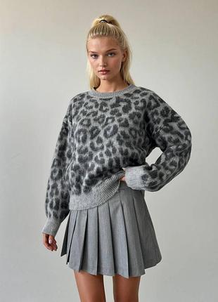 Женский леопардовый свитер 6