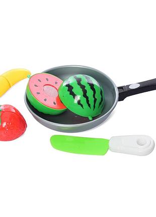 Игровой набор продукты на липучке 4013d-1 арбуз, банан, клубника