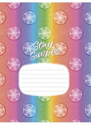 Тетрадь ученическая "crazy rainbow" 024-3217l-5 в линию, 24 листов