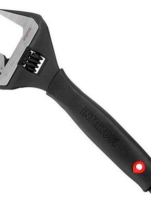 Ключ разводной intertool 200 мм (0-38 мм) расширенный захват (xt-0045)