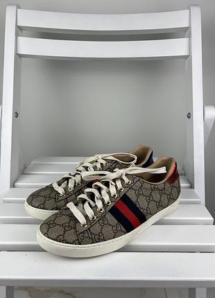 Кросівки gucci монограмні 41 розмір