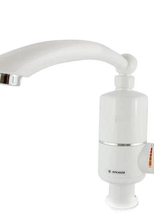 Проточный водонагреватель кран электрический нижнее подключение белый