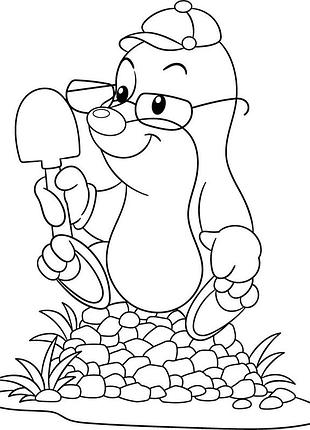 Роспись по холсту "крот" 15116-ac 25х30 см