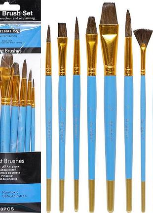 Набор кисточек художественных brew1011k-1 в наборе 10 шт