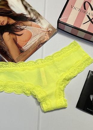 Нові яскраві неонові котонові трусики victoria’s secret pink оригінал