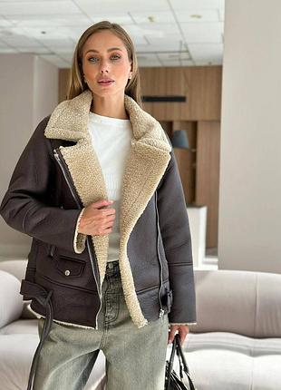 Дубленка кожаная зимняя